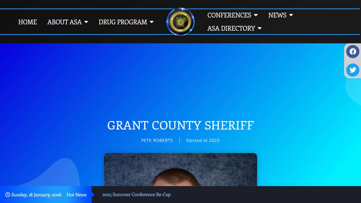 GRANT COUNTY SHERIFF – Arkansas Sheriff Association